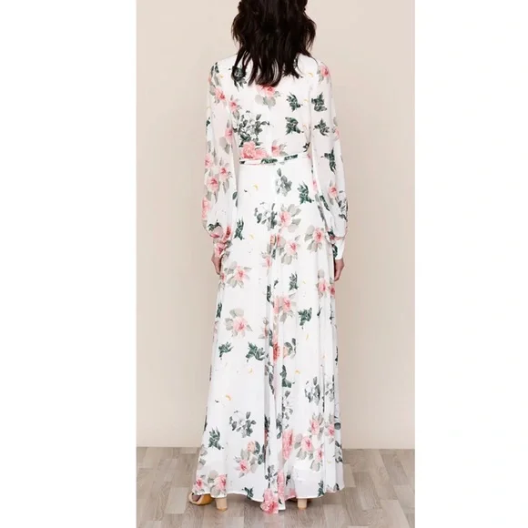 YUMI KIM Giselle White Floral Long Sleeve Maxi Dress - Picture 2 of 5